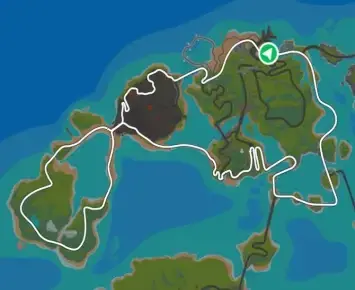 Planimetria ufficiale Zwift di Power to the Portal. Fonte: supporto Zwift. Non e un profilo altimetrico.