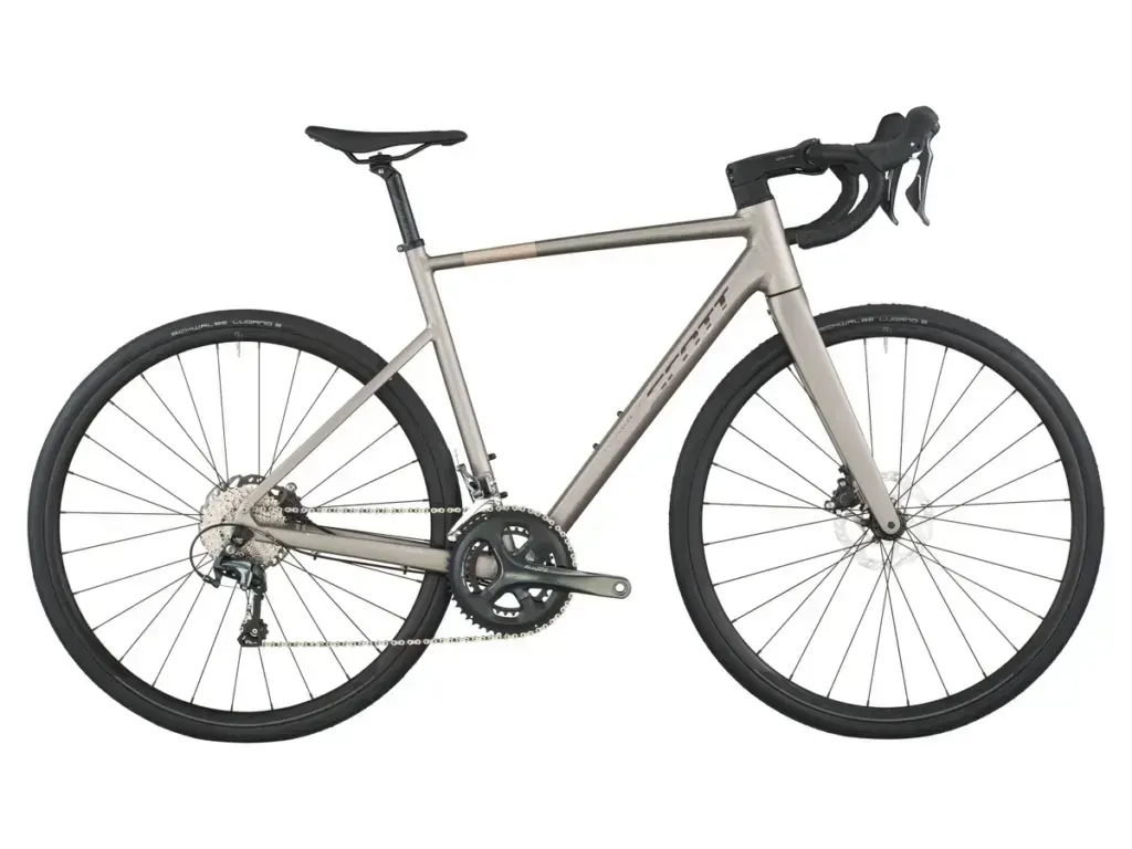 Scott Speedster 20 tungsten grey con cerchi Syncros Race 25 Disc e pneumatici Schwalbe Lugano