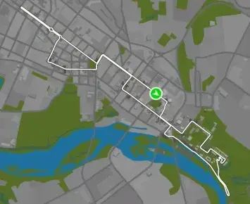 Planimetria ufficiale Zwift di Richmond 2015 Worlds Reverse nel mondo Richmond. Fonte: Zwift.