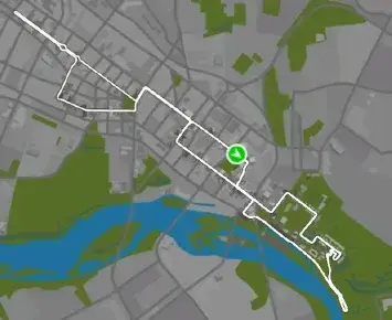 Planimetria ufficiale Zwift di Richmond Loop Around nel mondo Richmond. Fonte: Zwift.