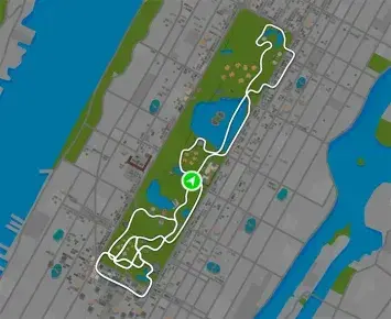 Planimetria ufficiale Zwift di Rising Empire nel mondo New York. Fonte: Zwift.