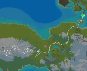 Planimetria ufficiale Zwift del percorso Road to Sky a Watopia.