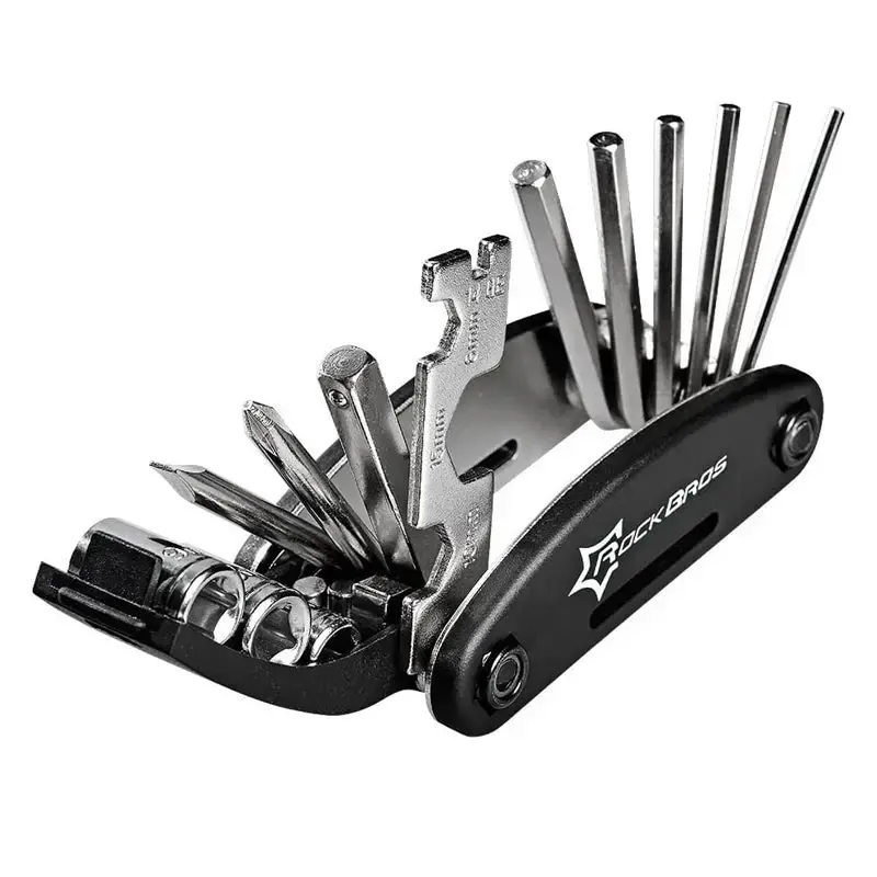 ROCKBROS GJ1601, multitool pieghevole con utensili aperti