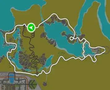 Planimetria ufficiale Zwift di Rolling Highlands nel mondo Scotland. Fonte: Zwift.