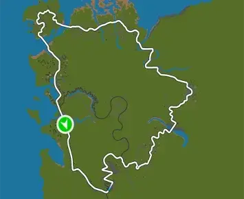 Planimetria ufficiale Zwift di Roule Ma Poule nel mondo France. Fonte: Zwift.