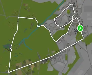 Planimetria ufficiale Zwift di Royal Pump Room 8 nel mondo Yorkshire. Fonte: Zwift.