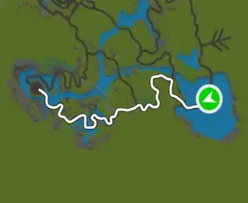Planimetria ufficiale Zwift di Sea to Tree nel mondo Makuri Islands. Fonte: Zwift.