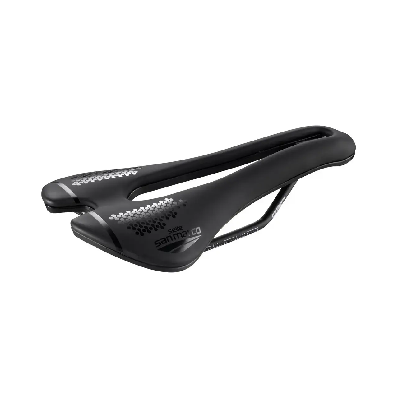 Aspide Short Dynamic Narrow S3, foto ufficiale Selle San Marco. Il packshot non certifica il materiale dei binari della variante OEM KTM.