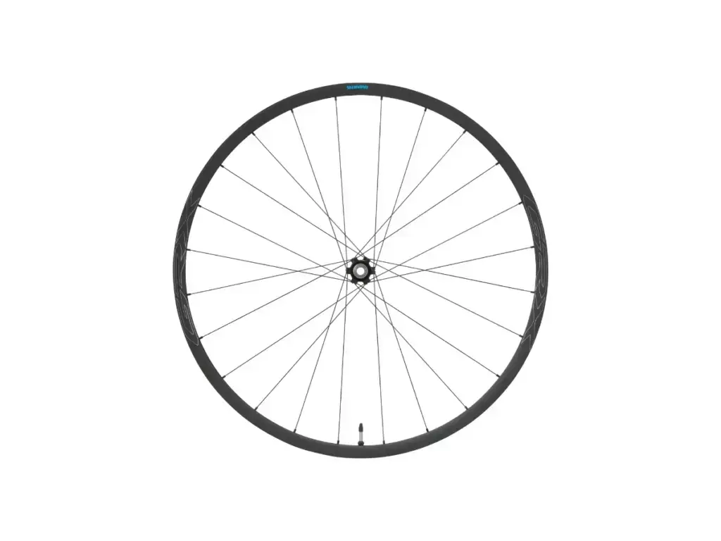 Ruota anteriore Shimano GRX WH-RX570-TL-F12-700C con cerchio nero e mozzo per perno passante