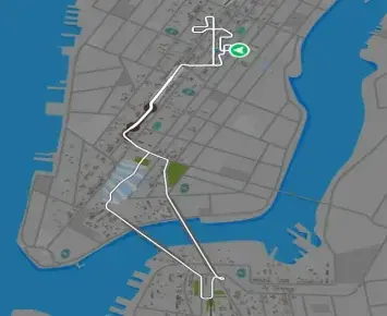 Planimetria ufficiale Zwift di Spinfinity nel mondo New York. Fonte: Zwift.