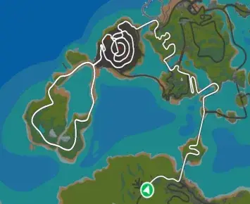 Planimetria ufficiale Zwift di Spiral Summit nel mondo Watopia. Fonte: Zwift.