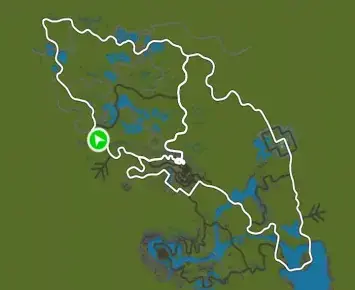 Planimetria ufficiale Zwift di Suki's Playground nel mondo Makuri Islands. Fonte: Zwift.