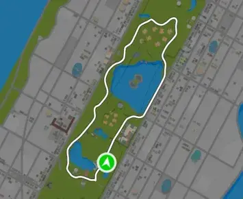 Planimetria ufficiale Zwift di The 6 Train Reverse nel mondo New York. Fonte: Zwift.