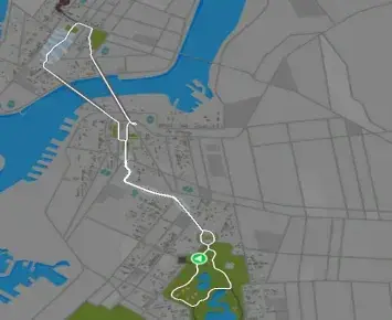 Planimetria ufficiale Zwift di The Greenway nel mondo New York. Fonte: Zwift.