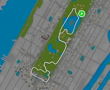 Planimetria ufficiale Zwift di The Highline nel mondo New York. Fonte: Zwift.