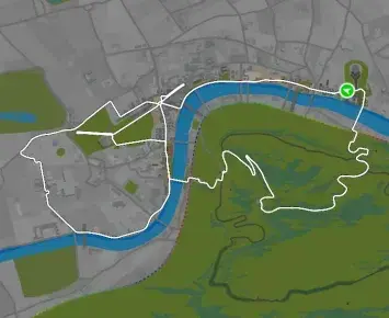 Planimetria ufficiale Zwift di The London Pretzel nel mondo London. Fonte: Zwift.