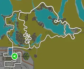 Planimetria ufficiale Zwift di The Muckle Yin nel mondo Scotland. Fonte: Zwift.