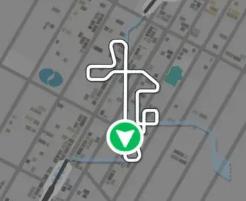 Planimetria ufficiale Zwift di Times Square Circuit nel mondo New York. Fonte: Zwift.