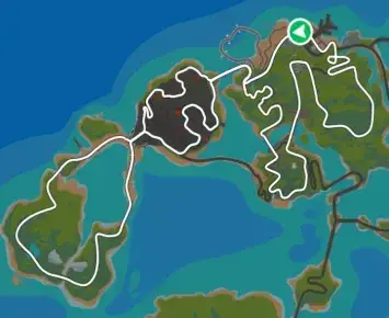 Planimetria ufficiale Zwift di Triple Twist nel mondo Watopia. Fonte: Zwift.