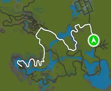 Planimetria ufficiale Zwift di Valley to Mountaintop. Fonte: supporto Zwift. Non e un profilo altimetrico.