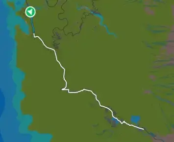 Planimetria ufficiale Zwift di Ven-10 nel mondo France. Fonte: Zwift.
