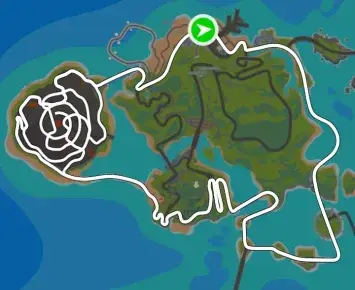 Planimetria ufficiale Zwift di Volcano Climb After Party nel mondo Watopia. Fonte: Zwift.