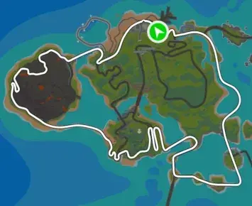 Planimetria ufficiale Zwift di Volcano Flat Reverse nel mondo Watopia. Fonte: Zwift.