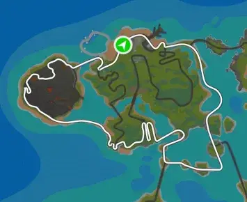 Planimetria ufficiale Zwift del percorso Volcano Flat a Watopia.