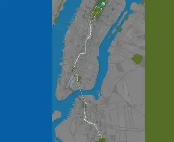 Planimetria ufficiale Zwift di Watts the Limit nel mondo New York. Fonte: Zwift.