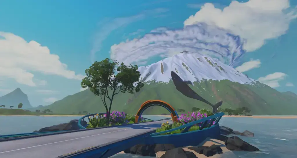 Le nuove strade di Wild Isles a Watopia nello screenshot ufficiale Zwift