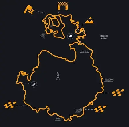 Dettaglio della planimetria ufficiale Zwift Games 2024 Epic A&B